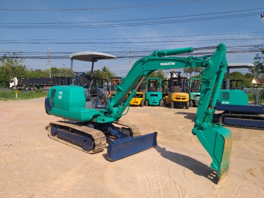 ขายรถแมคโค KOMATSU PC25-1  แทรคเหล็ก คอนโทรลสั้น มีไปบ์ปิ้ง ติอต่อ 098-7962549