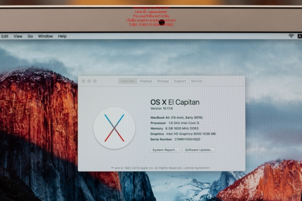 Macbook Air Early 2015 Core i5 Ram 8G สภาพใหม่ มีกล่อง