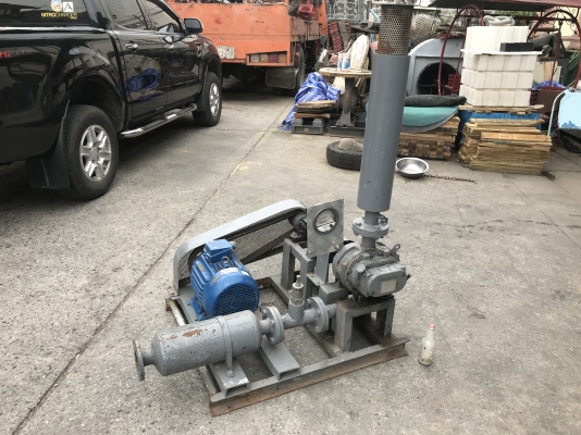 ขายรูทโบลเวอร์ &amp; แวคคั่มปั๊ม Sutorbilt ขนาด 7.5HP. 380V ขนาดท่อ 2นิ้ว พร้อมแท่น อุปกรณ์ครบ พร้อมใช้งาน