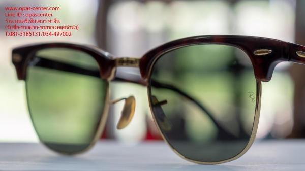 แว่นกันแดด RAYBAN Clubmaster RB3016 W0366 49-21 3N ของแท้ ส่งฟรี
