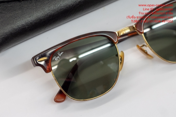 แว่นกันแดด RAYBAN Clubmaster RB3016 W0366 49-21 3N ของแท้ ส่งฟรี แว่นกันแดด RAYBAN Clubmaster RB3016 W0366 49-21 3N ของแท้ ส่งฟรี