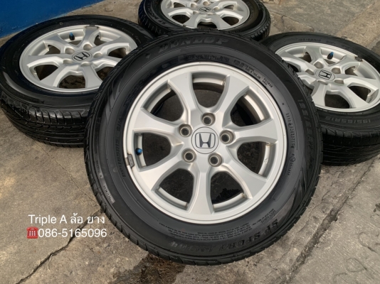 ล้อแม็ก Honda Civic FB ขอบ 15 พร้อมยาง 195-65-15 Dunlop ปี 15 สภาพดี ดอกยางหนา ล้อแม็ก Honda Civic FB ขอบ 15 พร้อมยาง 195-65-15 Dunlop ปี 15 สภาพดี ดอกยางหนา
