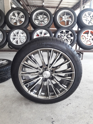 แม็กขอบ18 5รู114 ET45 พร้อมยาง225/45/18 ปี18  OTANI   4 ล้อ