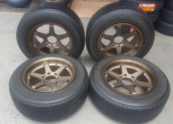 ล้อใหม่TE37 ขอบ18 6รู พร้อมยาง\%255/60/18 ปี16  4 ล้อ