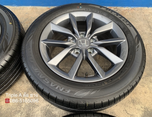 ล้อแม็กป้ายแดง Honda Civic FC 2019 ขอบ 16 สีเทากัน พร้อมยางใหม่ป้ายแดง 215-55-16 Dunlop ปี 19 สวยกริ๊บๆ