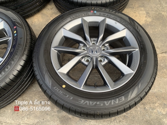 ล้อแม็กป้ายแดง Honda Civic FC 2019 ขอบ 16 สีเทากัน พร้อมยางใหม่ป้ายแดง 215-55-16 Dunlop ปี 19 สวยกริ๊บๆ