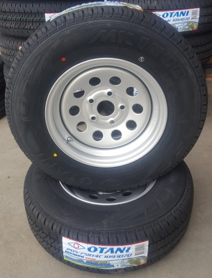 ล้อกะทะผ่าขอบ14 5รูและ6รู ยางใหม่205/75/14  2 ล้อ