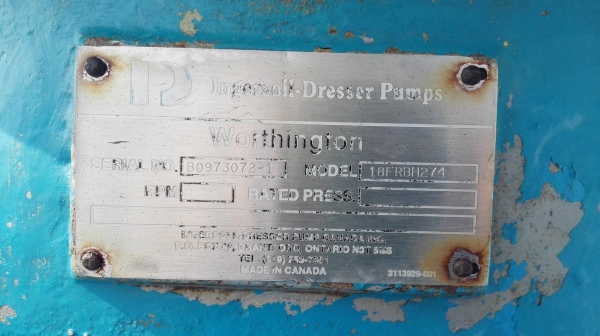 หัวปั้มน้ำหอยโข่งสเตนเลสอเมริกา Ingersoll-Dresser Pumps Made in CANADA ท่อ 18&rdquo;- 18&rdquo;