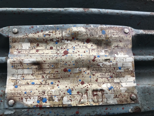 ขายชุดปั๊มน้ำหอยโข่ง Calpeda made in Italy  ชนมอเตอร์ 40HP. 380V 2900rpm. รอบเร็ว ขนาดเข้า 4นิ้ว ออก 3นิ้ว สภาพดี หมุนนิ่ม พร้อมใช้งาน มี 2ชุดครับ ราคาชุดละ 29,500 บาท