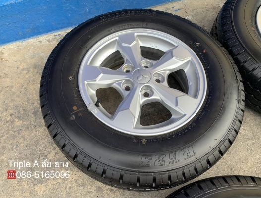 ล้อแม็กป้ายแดง Mitsu Triton ขอบ 15 พร้อมยางป้ายแดง Bridgestone 215-70-15 ปี 19 สวยกริ๊บ ล้อแม็กป้ายแดง Mitsu Triton ขอบ 15 พร้อมยางป้ายแดง Bridgestone 215-70-15 ปี 19 สวยกริ๊บ
