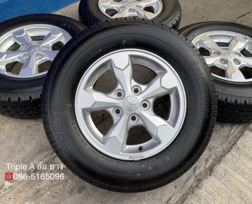 ล้อแม็กป้ายแดง Mitsu Triton ขอบ 15 พร้อมยางป้ายแดง Bridgestone 215-70-15 ปี 19 สวยกริ๊บ ล้อแม็กป้ายแดง Mitsu Triton ขอบ 15 พร้อมยางป้ายแดง Bridgestone 215-70-15 ปี 19 สวยกริ๊บ