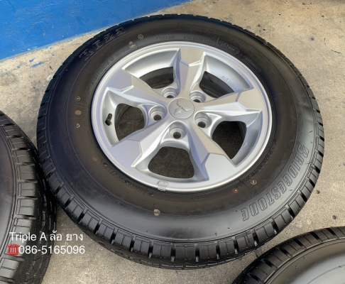 ล้อแม็กป้ายแดง Mitsu Triton ขอบ 15 พร้อมยางป้ายแดง Bridgestone 215-70-15 ปี 19 สวยกริ๊บ ล้อแม็กป้ายแดง Mitsu Triton ขอบ 15 พร้อมยางป้ายแดง Bridgestone 215-70-15 ปี 19 สวยกริ๊บ