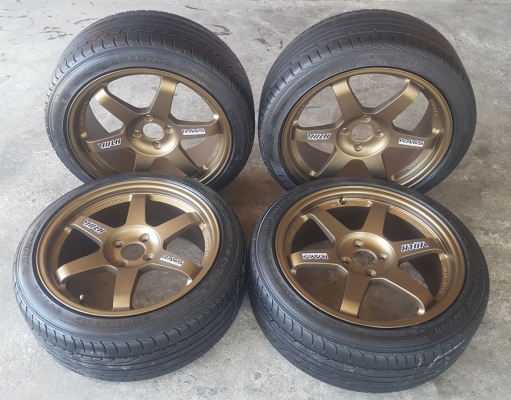 ล้อมือ2 TE37 ขอบ17 4รู100 ยาง205/45/17  4 ล้อ