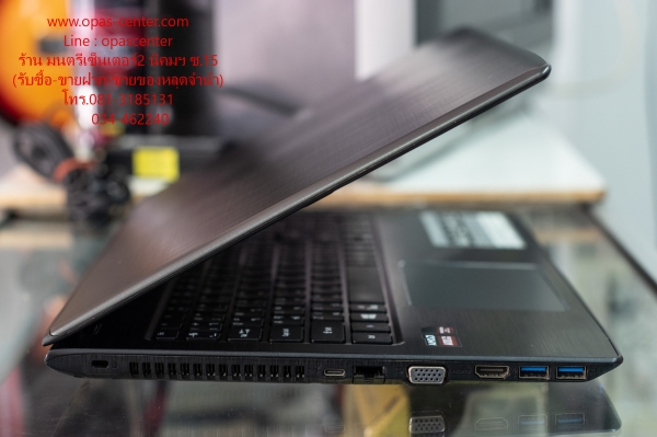 โน้ตบุ๊ค Acer รุ่น E5-530G-T03K AMD A10-9600P Ram8G HDD 1TB SSD 120 GBที่ชาร์ท กระเป๋า สภาพใหม่