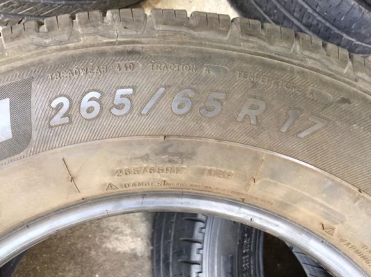 มิชลิน265/65/17ปี16 ดอกยางแน่นๆ ชุด2600บ.โทร0879050181.ส่งได้ทั่วไทย