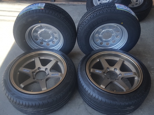 ล้อใหม่กะทะผ่าพร้อมยางใหม่+ล้อใหม่18พร้อมยาง\%  4 ล้อ