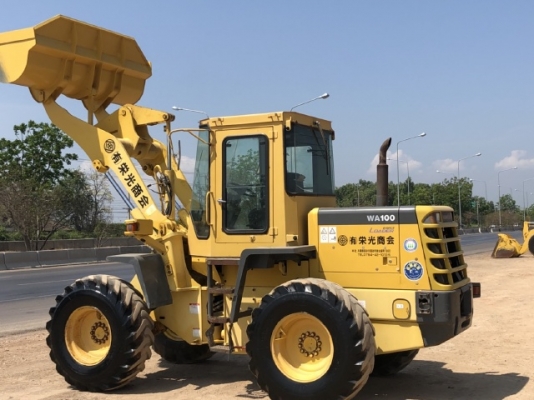 ขายรถตักล้อยาง KOMATSU WA100-3E นำเข้าเองจากญี่ปุ่น สภาพสวยพร้อมใช้ มีVDOการทำงานครับ