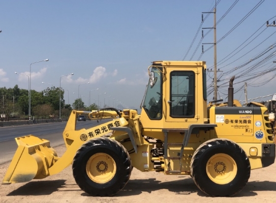 ขายรถตักล้อยาง KOMATSU WA100-3E นำเข้าเองจากญี่ปุ่น สภาพสวยพร้อมใช้ มีVDOการทำงานครับ