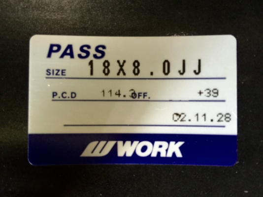 ขายล้อแม็กซ์ W WORK ขอบ 18" 5 รู 114.3 กว้าง 8" ET39