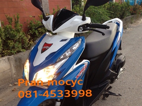 honda click125i สีน้ำเงินขาว ปี2555