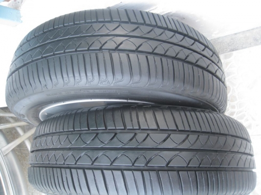 ขายล้อแม็กเดิม nissan march 15"x5.5" 4/100 et50 +ยางปี12(081-3747940)