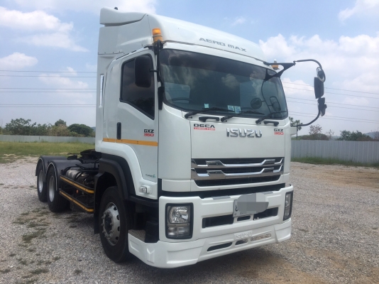 ISUZU 360 แรง ปี 61 หัวลากรุ่นใหม่ King of Truck ไมล์ 42,000 กม. ยางใหม่เต็ม พร้อมหางโลเบท 3 เพลา ท้ ISUZU 360 แรง ปี 61 หัวลากรุ่นใหม่ King of Truck ไมล์ 42,000 กม. ยางใหม่เต็ม พร้อมหางโลเบท 3 เพลา ท้