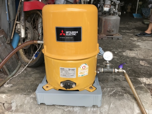 ขายปั๊มน้ำอัตโนมัติ Mitsubishi 100W สภาพสวยเดิมๆ ตรวจเช็คแรงดันเรียบร้อย ไม่มีรั่วซึม พร้อมใช้งาน ราคา 1,900 บาทพร้อมส่ง