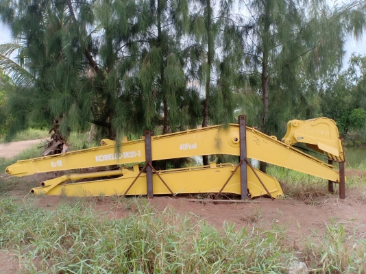 ชุดบูมอาร์มยาว 40 ฟุต KOBELCO SK120 ของใหม่จากนอก พึ่งนำเข้ามา อุปกรณ์ครบชุด