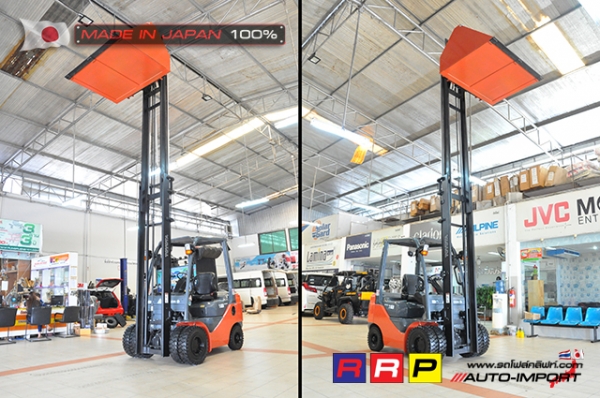 ขายรถโฟล์คลิฟท์มือสอง TOYOTA รุ่น 8FD18-13007 นำเข้าจากประเทศญี่ปุ่น 100\% ไม่เคยใช้งานในไทย