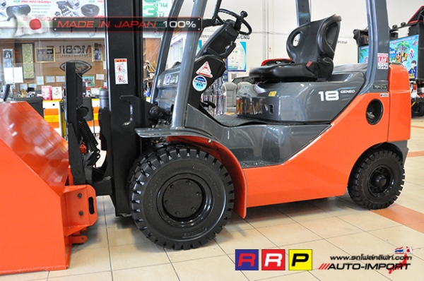 ขายรถโฟล์คลิฟท์มือสอง TOYOTA รุ่น 8FD18-13007 นำเข้าจากประเทศญี่ปุ่น 100\% ไม่เคยใช้งานในไทย