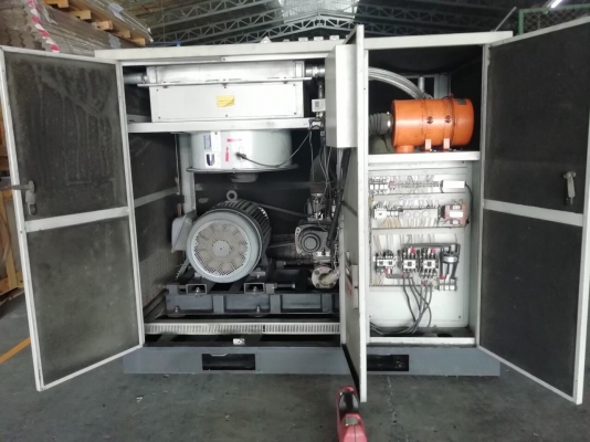 ขายปั๊มลมมือสองแบบสกรู  ยี่ห้อ Puma ขนาด 75 Hp  สภาพพร้อมใช้งาน