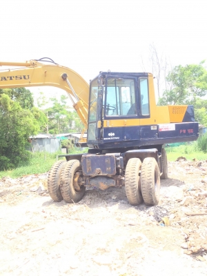 ขาย 395,000 รถแบคโฮล้อยาง KOMATSU PW100-3 เอกสารเล่มทะเบียน แอร์หนาว เครื่องสมบูรณ์ เกียร์ดี ปั๊มแรง ยางดี รถพร้อมใช้งาน รถอยู่ ปทุมธานี 064-191-1112