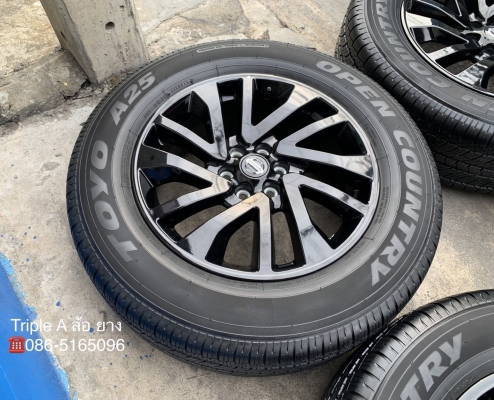 ล้อแม็กป้ายแดง Nissan Navara Caliber NP300 Black Edition ขอบ 18 พร้อมยางป้ายแดง 255-60-18 Toyo ปี 18 แม็กสวย ตุ่มชัดทุกเส้น