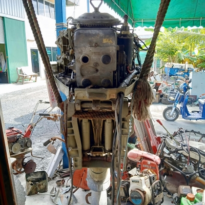 เครื่องเรือจอนสัน 85 แรงเก่านอก เครื่องติดเดินเบาปกติ