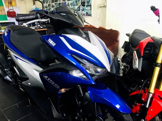 aerox ปี2019 สีนํ้าเงินเทา ปีนี้เลยครับ เครื่องดี สีเดิมสวยๆเลยครับ 52900