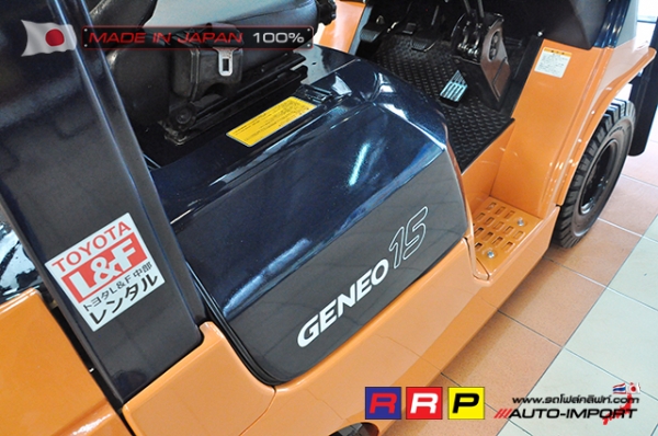 ขายรถโฟล์คลิฟท์มือสอง TOYOTA รุ่น 7FG15-20499 นำเข้าจากประเทศญี่ปุ่น 100\% ไม่เคยใช้งานในไทย