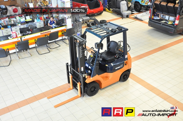 ขายรถโฟล์คลิฟท์มือสอง TOYOTA รุ่น 7FG15-20499 นำเข้าจากประเทศญี่ปุ่น 100\% ไม่เคยใช้งานในไทย