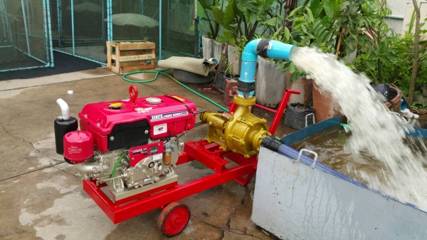 เครื่องสูบนํ้าประกอบใหม่ เครื่อง KUBOTA ER- 9.5 แรง+หอยโข่งมังกรทองใหม่เอี่ยม  2 ใบพัดแรงดันสูงส่งได้ไกล