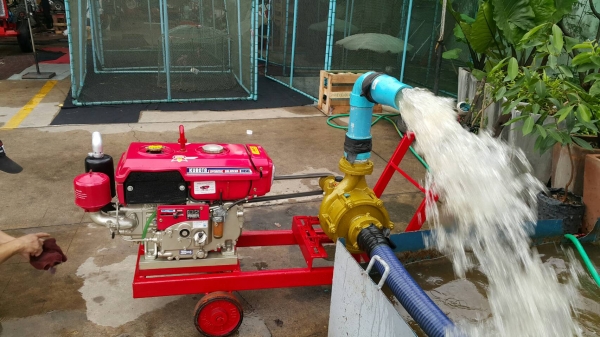 เครื่องสูบนํ้าประกอบใหม่ เครื่อง KUBOTA ER- 9.5 แรง+หอยโข่งมังกรทองใหม่เอี่ยม  2 ใบพัดแรงดันสูงส่งได้ไกล