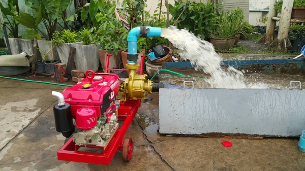 เครื่องสูบนํ้าประกอบใหม่ เครื่อง KUBOTA ER- 9.5 แรง+หอยโข่งมังกรทองใหม่เอี่ยม  2 ใบพัดแรงดันสูงส่งได้ไกล