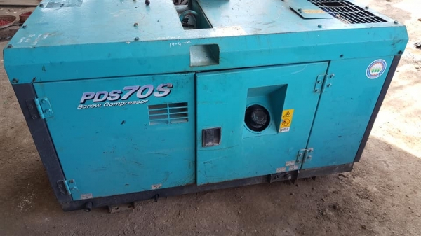 SALE* FROM JAPAN สินค้าเพิ่งนำเข้า จากญี่ปุ่นโดยตรง*เครื่องปั๊มลม แบบเครื่องยนต์ดีเซล *AIRMAN PDS70S สินค้าเก่านอก