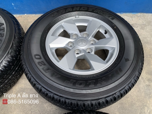 ล้อแม็กป้ายแดง Mitsu Triton ขอบ 16 พร้อมยางป้ายแดง 245-70-16 Dunlop ปลายปี 18 สวยกริ๊บๆ