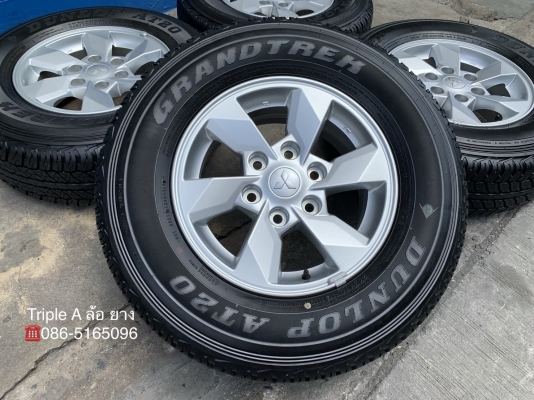 ล้อแม็กป้ายแดง Mitsu Triton ขอบ 16 พร้อมยางป้ายแดง 245-70-16 Dunlop ปลายปี 18 สวยกริ๊บๆ
