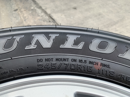 ล้อแม็กป้ายแดง Mitsu Triton ขอบ 16 พร้อมยางป้ายแดง 245-70-16 Dunlop ปลายปี 18 สวยกริ๊บๆ