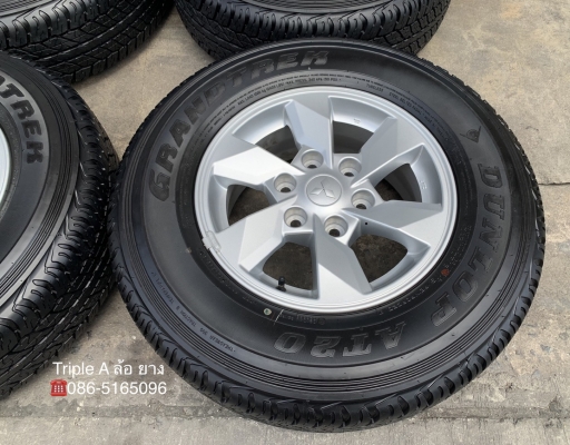 ล้อแม็กป้ายแดง Mitsu Triton ขอบ 16 พร้อมยางป้ายแดง 245-70-16 Dunlop ปลายปี 18 สวยกริ๊บๆ