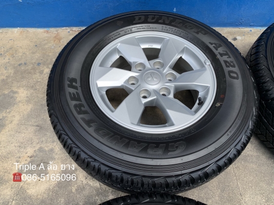 ล้อแม็กป้ายแดง Mitsu Triton ขอบ 16 พร้อมยางป้ายแดง 245-70-16 Dunlop ปลายปี 18 สวยกริ๊บๆ