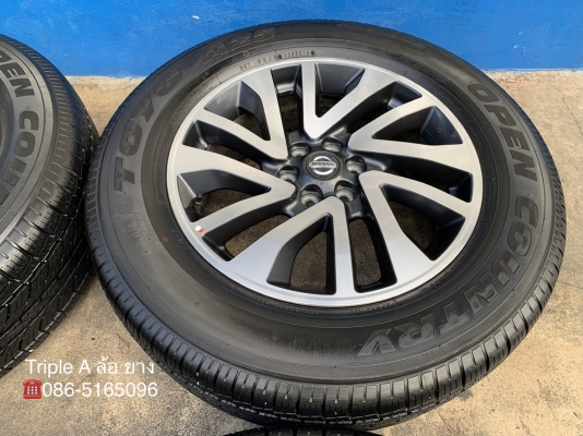 ล้อแม็กป้ายแดง Nissan Navara Caliber NP300 ขอบ 18 พร้อมยางป้ายแดง 255-60-18 TOYO ปลายปี 18 ล้อแม็กป้ายแดง Nissan Navara Caliber NP300 ขอบ 18 พร้อมยางป้ายแดง 255-60-18 TOYO ปลายปี 18