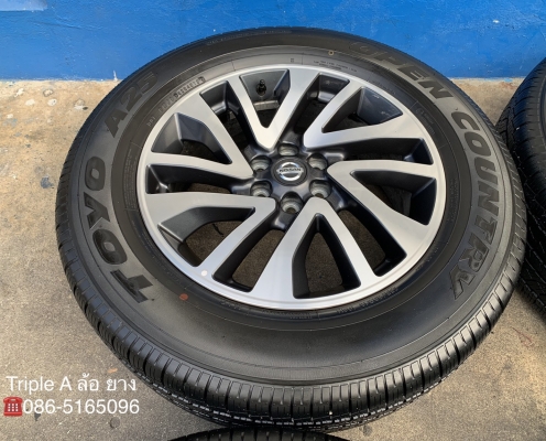 ล้อแม็กป้ายแดง Nissan Navara Caliber NP300 ขอบ 18 พร้อมยางป้ายแดง 255-60-18 TOYO ปลายปี 18 ล้อแม็กป้ายแดง Nissan Navara Caliber NP300 ขอบ 18 พร้อมยางป้ายแดง 255-60-18 TOYO ปลายปี 18