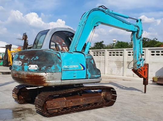 ขายด่วนรถแบคโฮพร้อมหัวกะแทกและบุ้งกี้รถKOBELCOโกเบโก้SK60-5มารค์ไฟ้-3รุ่นยอดนิยมสวยๆเทียบเท่าPC60เครื่อง4สูบ4JB1เครื่องดีปั่มแรงไฟฟ้าครบซีเรียสุงLE-20632รถนอกเพิ่งนำเข้ามาใหม่ยังไม่เคยใช้งานในเมืองไทยเลย