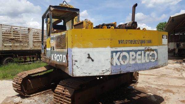 ขาย แบคโฮ KOBELCO 907D คอนโทรลยาว เครื่อง 6D15 เทอร์โบ ปั้ม K3V ช่วงล่างดี แต่ข้อโซ่ไม่สวย โรลเลอร์เต็ม รถพร้อมใช้งาน เอกสารใบซื้อขาย